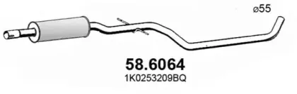 58.6064 ASSO Средний глушитель выхлопных газов