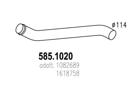 5851020 ASSO Труба выхлопного газа