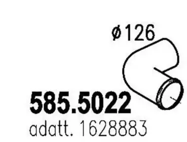 585.5022 ASSO Труба выхлопного газа