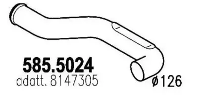 585.5024 ASSO Труба выхлопного газа