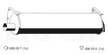 116046 ERNST Глушитель выхлопных газов конечный