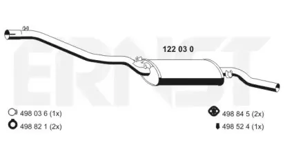 122030 ERNST Глушитель выхлопных газов конечный