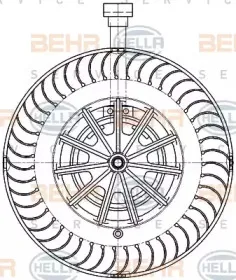 8EW 009 157-101 HELLA Вентилятор салона