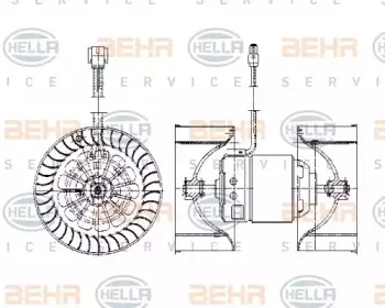 8EW 009 158-051 HELLA Вентилятор салона