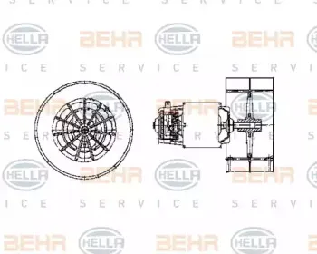 8EW 009 158-631 HELLA Вентилятор салона