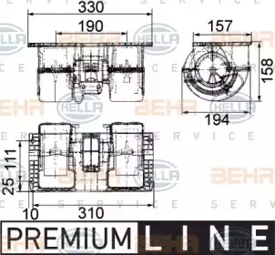 8EW 009 160-761 HELLA Вентилятор салона