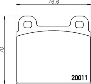 8DB 355 017-451 HELLA Комплект тормозных колодок, дисковый тормоз