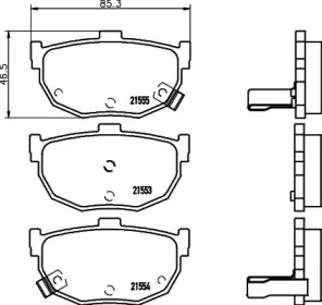 8DB 355 029-491 HELLA Комплект тормозных колодок, дисковый тормоз