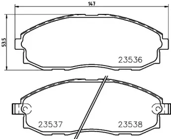 8DB 355 029-041 HELLA Комплект тормозных колодок, дисковый тормоз