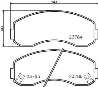 8DB 355 027-941 HELLA Комплект тормозных колодок, дисковый тормоз