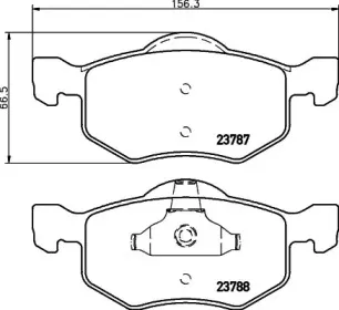 8DB 355 027-951 HELLA Комплект тормозных колодок, дисковый тормоз