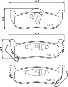 8DB 355 028-271 HELLA Комплект тормозных колодок, дисковый тормоз