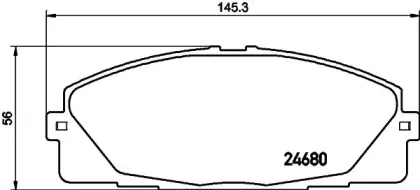 8DB 355 028-701 HELLA Комплект тормозных колодок, дисковый тормоз