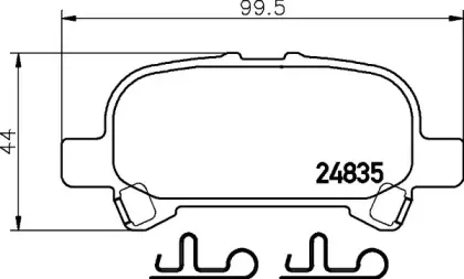 8DB 355 029-461 HELLA Комплект тормозных колодок, дисковый тормоз