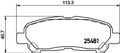 8DB 355 020-131 HELLA Комплект тормозных колодок, дисковый тормоз