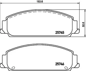 8DB 355 030-071 HELLA Комплект тормозных колодок, дисковый тормоз