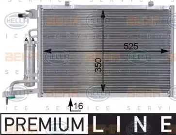 8FC 351 000-401 HELLA Конденсатор, кондиционер