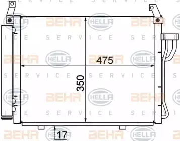 8FC 351 001-211 HELLA Конденсатор, кондиционер
