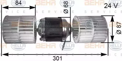 8EW 351 034-031 HELLA Вентилятор салона