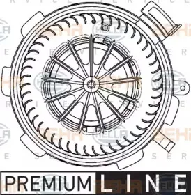 8EW 351 034-071 HELLA Вентилятор салона