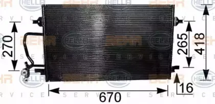 8FC 351 036-391 HELLA Конденсатор, кондиционер