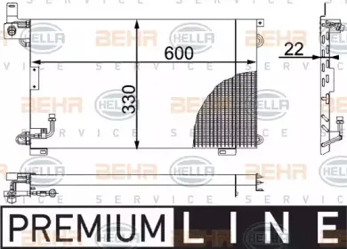 8FC 351 036-521 HELLA Конденсатор, кондиционер