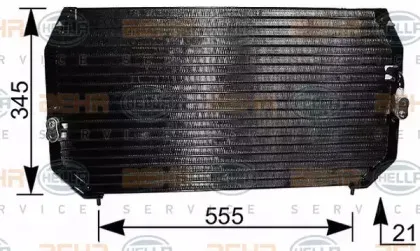 8FC 351 037-081 HELLA Конденсатор, кондиционер