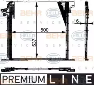 8FC 351 037-341 HELLA Конденсатор, кондиционер