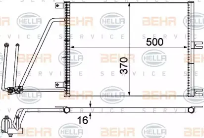 8FC 351 037-634 HELLA Конденсатор, кондиционер