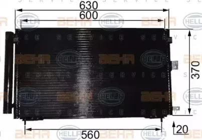 8FC 351 037-661 HELLA Конденсатор, кондиционер