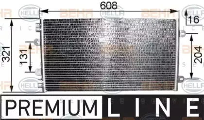 8FC 351 038-301 HELLA Конденсатор, кондиционер