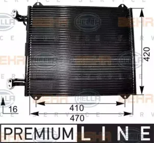 8FC 351 038-551 HELLA Конденсатор, кондиционер