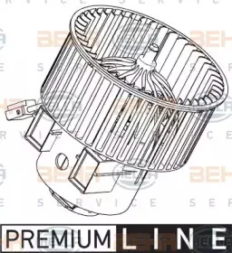 8EW 351 040-271 HELLA Вентилятор салона