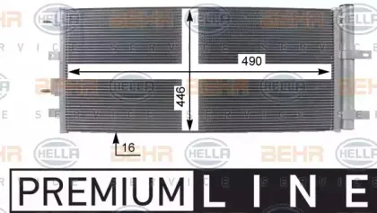 8FC 351 100-751 HELLA Конденсатор, кондиционер