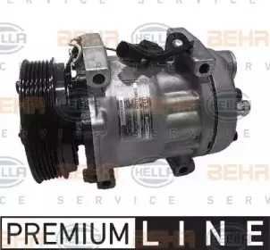 8FK 351 126-351 HELLA Компрессор, кондиционер