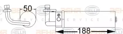8FT 351 192-734 HELLA Осушитель, кондиционер