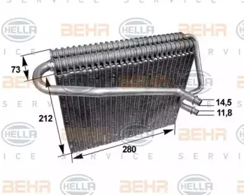 8FV 351 211-031 HELLA Испаритель, кондиционер