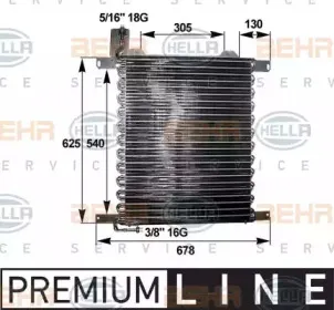 8FC 351 300-031 HELLA Конденсатор, кондиционер