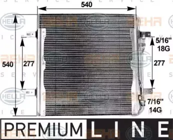 8FC 351 300-141 HELLA Конденсатор, кондиционер
