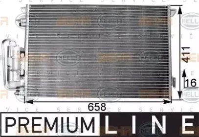 8FC 351 300-301 HELLA Конденсатор, кондиционер