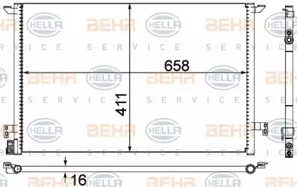 8FC 351 300-314 HELLA Конденсатор, кондиционер