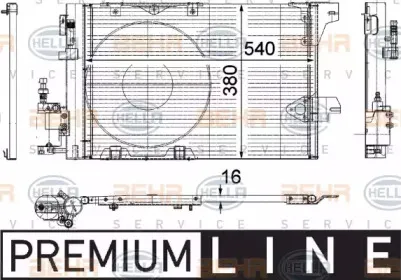 8FC 351 301-241 HELLA Конденсатор, кондиционер