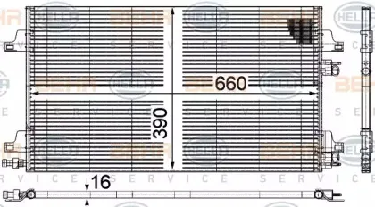 8FC 351 301-644 HELLA Конденсатор, кондиционер