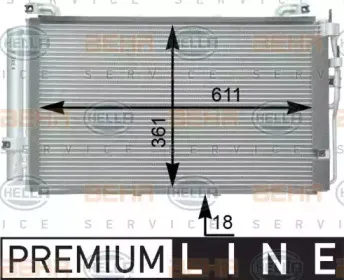 8FC 351 302-261 HELLA Конденсатор, кондиционер