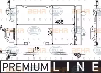 8FC 351 302-371 HELLA Конденсатор, кондиционер