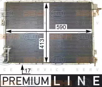 8FC 351 302-701 HELLA Конденсатор, кондиционер
