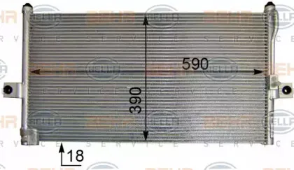 8FC 351 302-721 HELLA Конденсатор, кондиционер