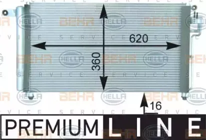 8FC 351 303-111 HELLA Конденсатор, кондиционер