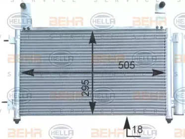 8FC 351 303-141 HELLA Конденсатор, кондиционер