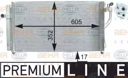 8FC 351 303-171 HELLA Конденсатор, кондиционер